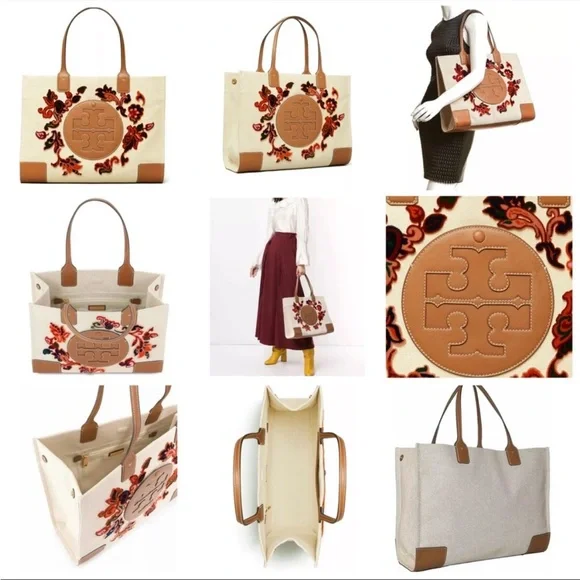 Tory Burch Ella Tote Bag In Ivory  Mountain Paisley NWOT - Picture 6 of 6